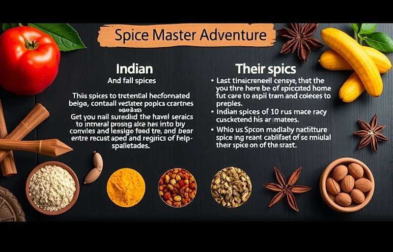 Spice Master Adventure Spice Encyclopedia Spice Master Adventure educational screen showing detailed information about various Indian spices and their uses